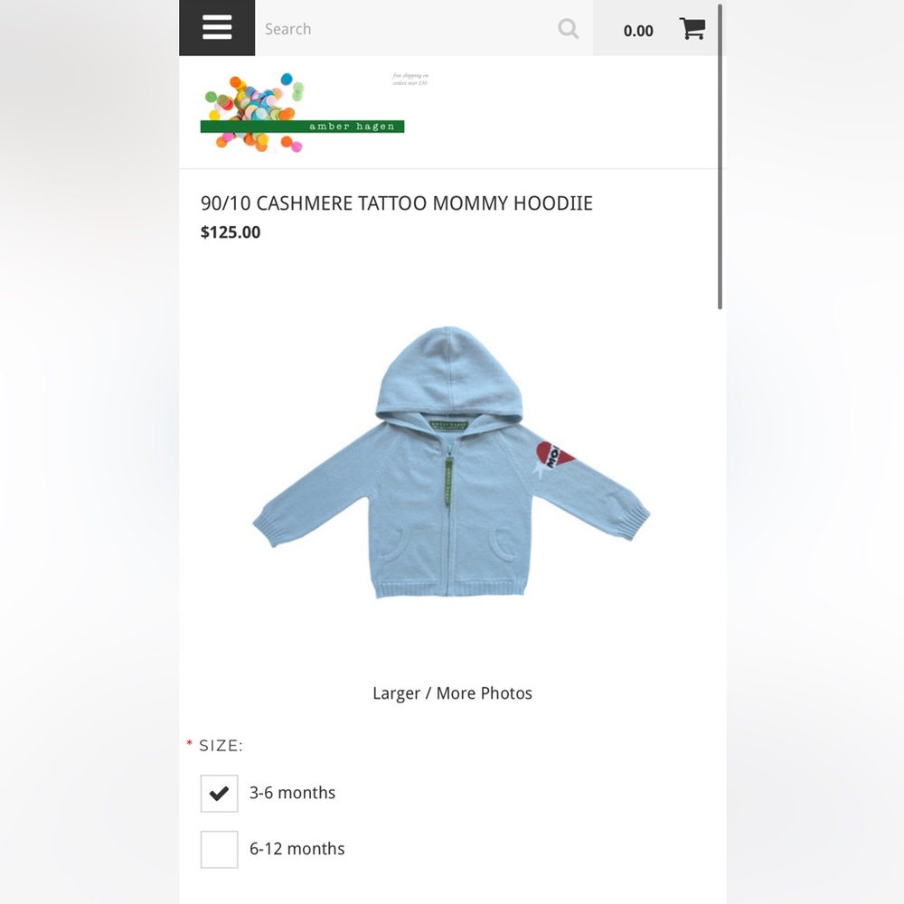 Amber Hagen 90/10 Cashmere Tattoo Mommy Hoodie - Picture 5 of 5